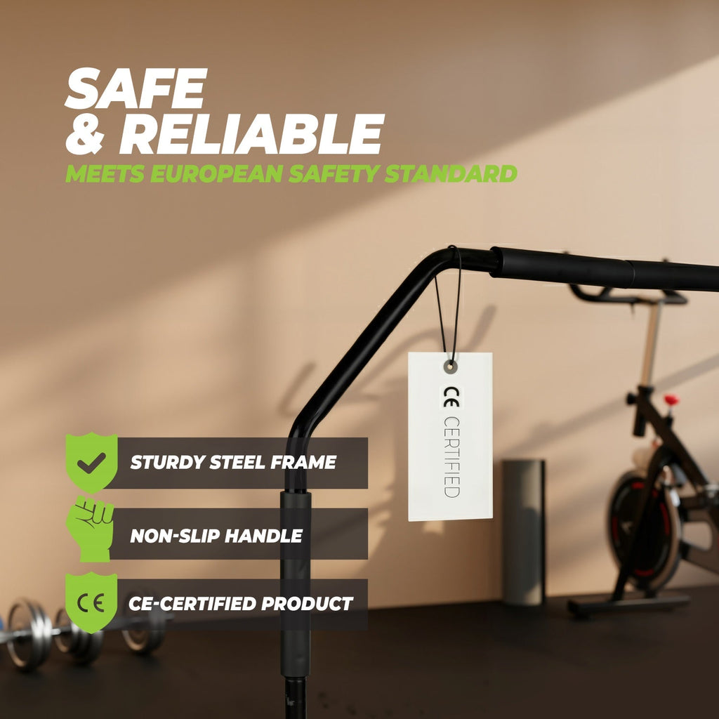 VirtuFit Opvouwbare Fitness Trampoline met Handvat - Zwart - 100 cm - Afbeelding 5