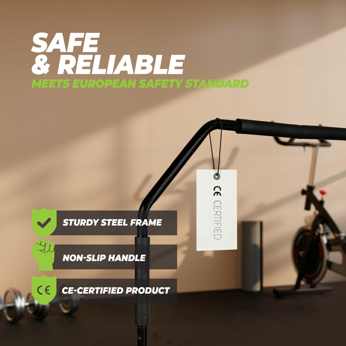 VirtuFit Opvouwbare Fitness Trampoline met Handvat - Zwart - 100 cm - Afbeelding 5