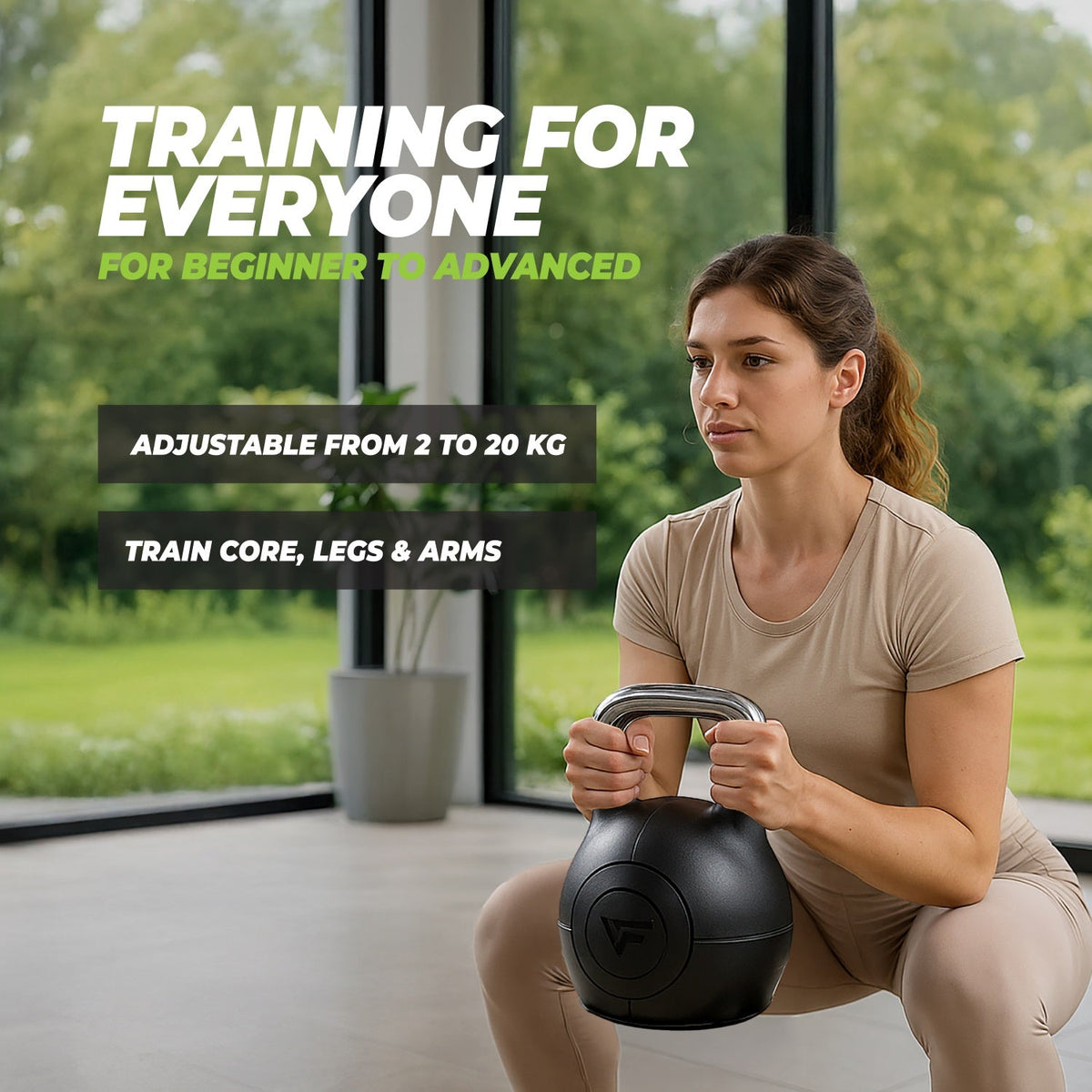 VirtuFit Verstelbare Kettlebell 20 kg - In gebruik