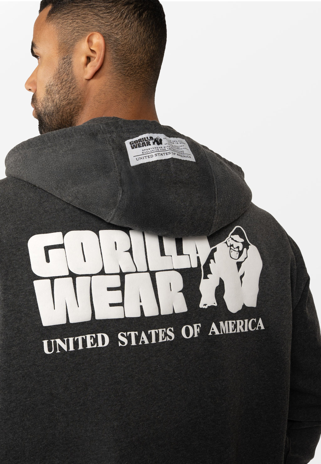 Gorilla Wear Classic Oversized Vest - Donkergrijs Gemeleerd - In gebruik