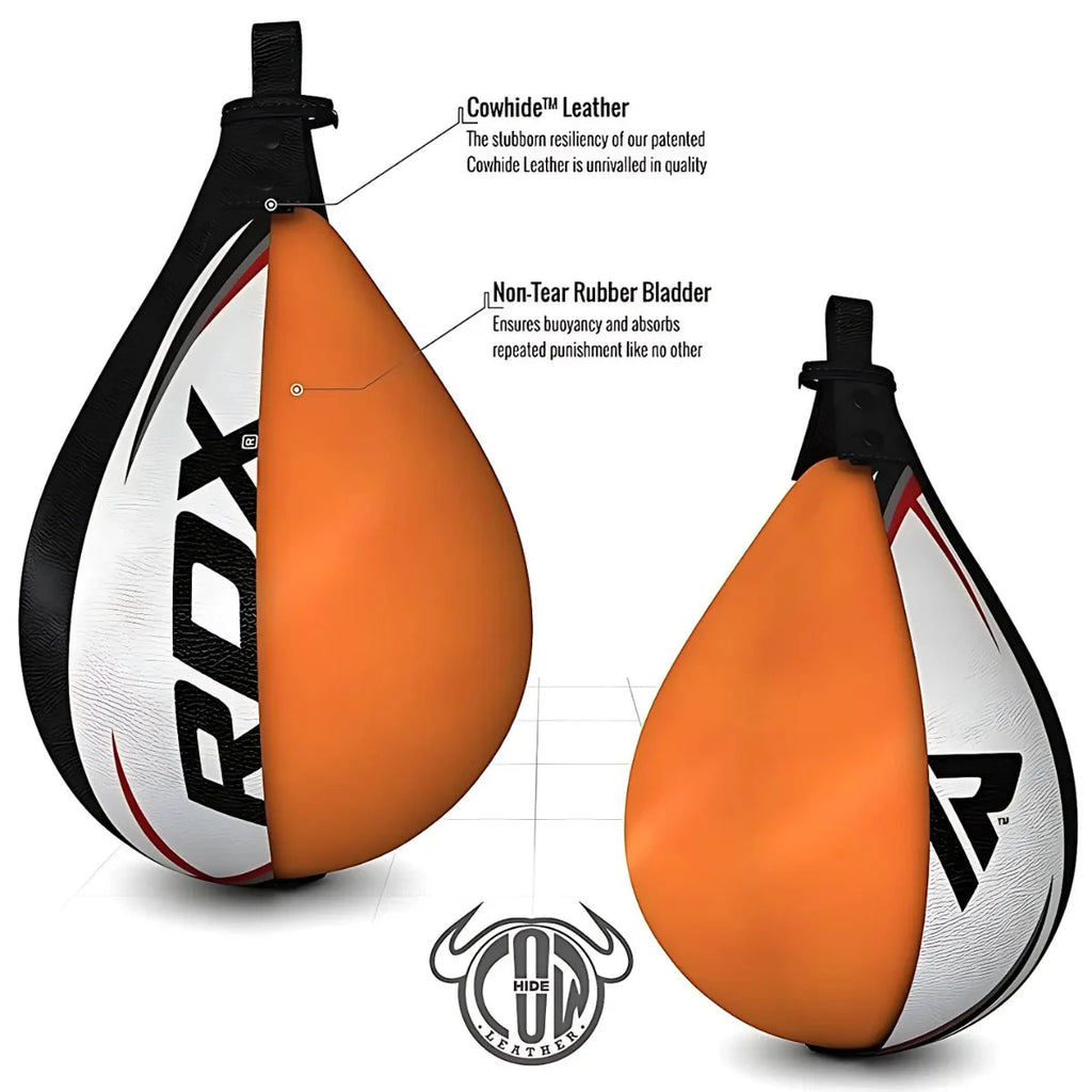 RDX Sports Speedbal met Swivel - Boksbal - Zwart/Geel - In gebruik