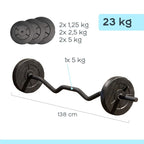 Iron Gym Verstelbare Curlstang Set - 23 kg - Zwart - Afbeelding 7