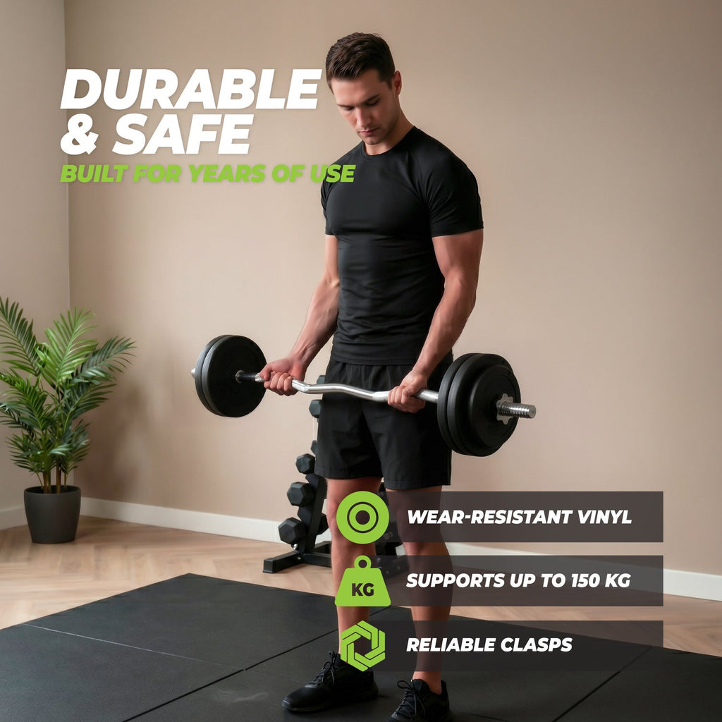 VirtuFit Vinyl EZ-Curl Set - Halterset - 20 kg - Afbeelding 5
