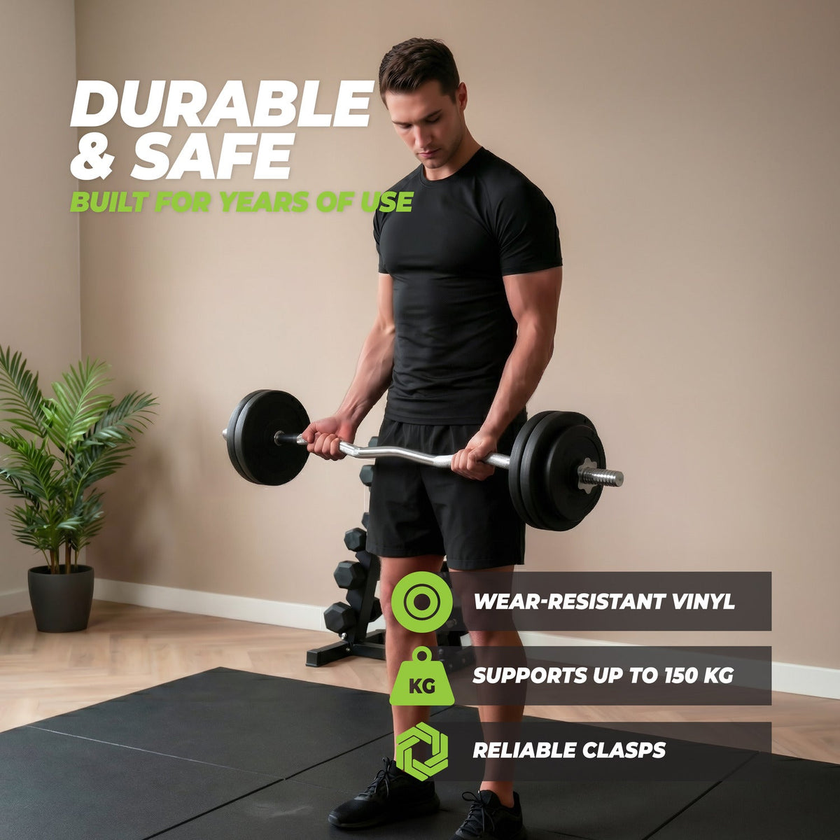 VirtuFit Vinyl EZ-Curl Set - Halterset - 20 kg - Afbeelding 5