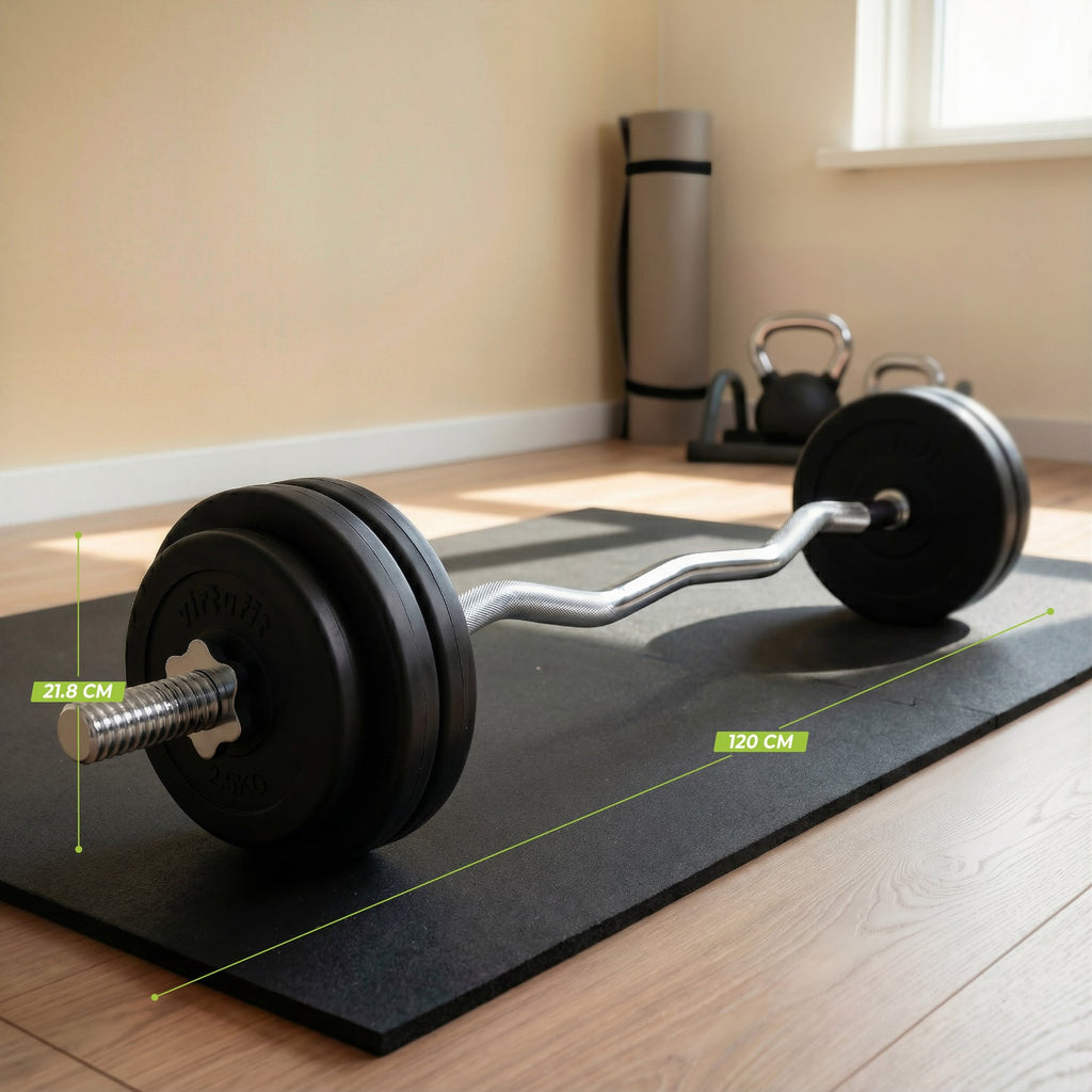 VirtuFit Vinyl EZ-Curl Set - Halterset - 20 kg - Afbeelding 7