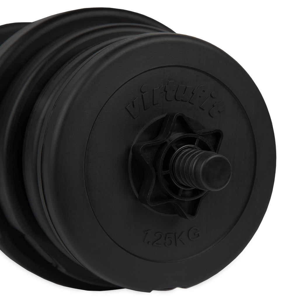 VirtuFit Verstelbare Dumbbellset - 2 in 1 Set - 30 kg - Vinyl - Tweedekans - Afbeelding 5