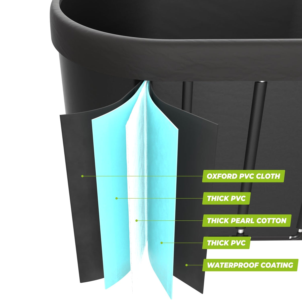 VirtuFit IJsbad Ovaal - Antraciet - 500 Liter - Inclusief accessoires - Afbeelding 6