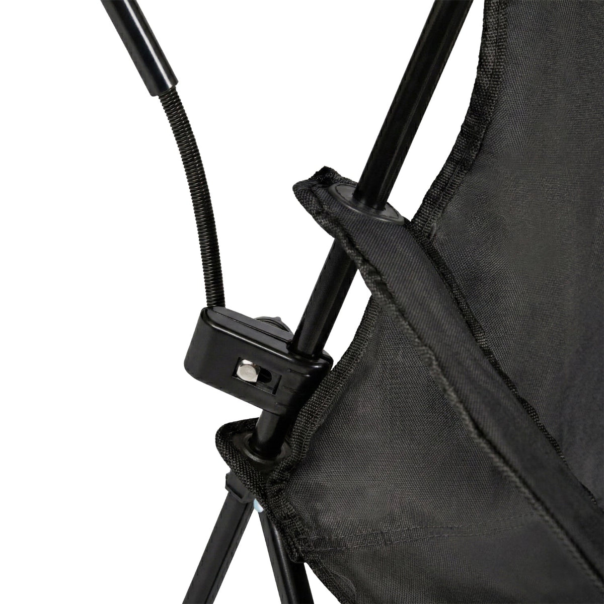 VirtuFit Opvouwbare Camping Stoel - Inclusief Universele Stoelparasol - Zwart - Afbeelding 5