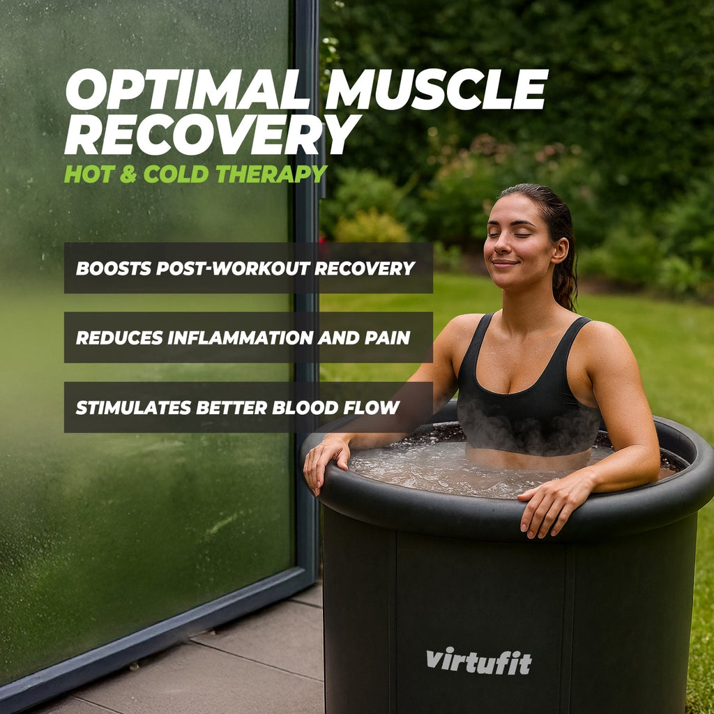 VirtuFit IJsbad XXL - 375 Liter - Antraciet - Inclusief accessoires - In gebruik