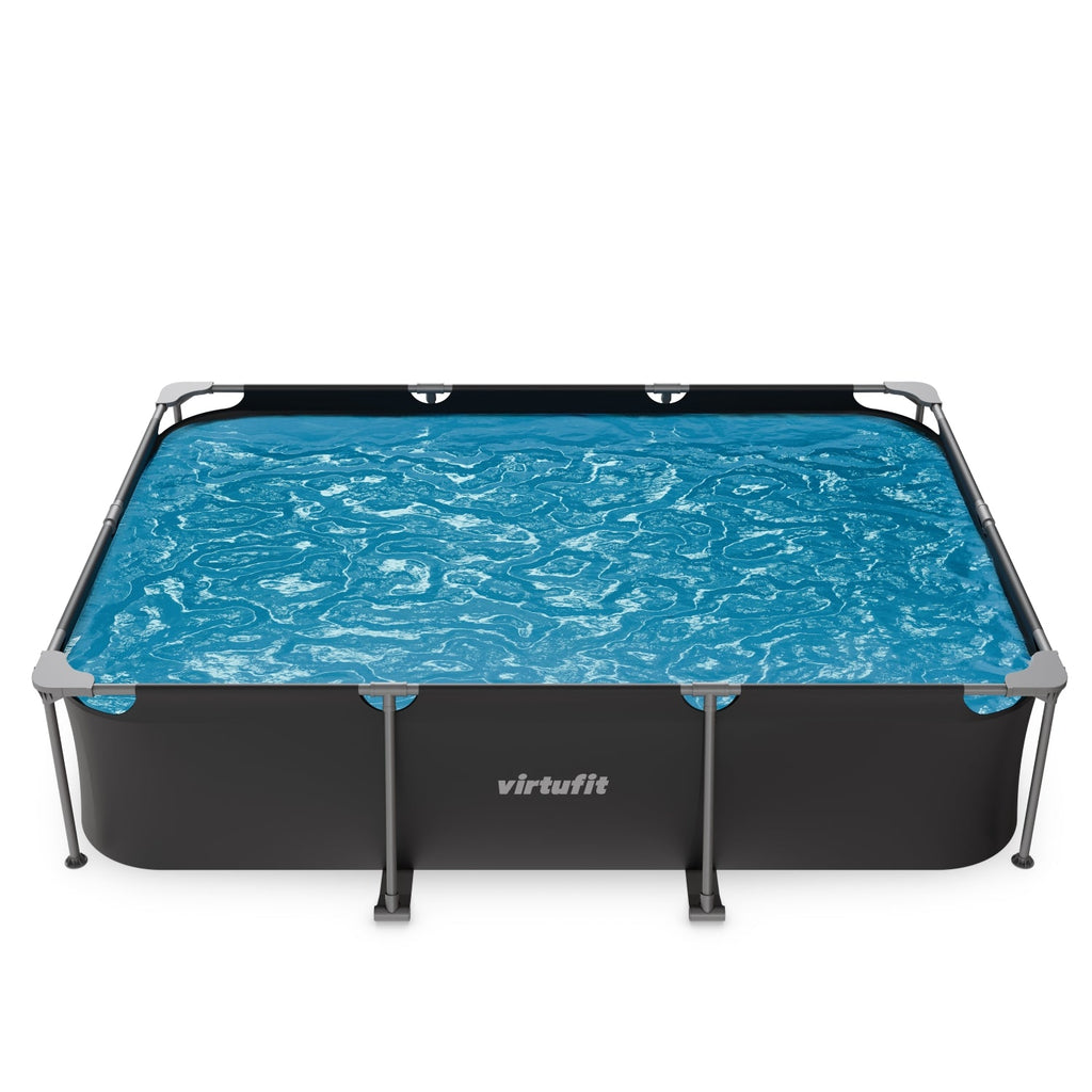 VirtuFit Rechthoekig Zwembad - 300 x 210 x 66 cm - Antraciet - Afbeelding 11