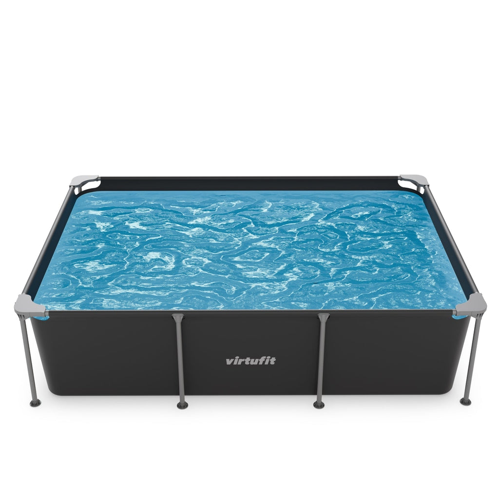 VirtuFit Rechthoekig Zwembad - 260 x 180 x 66 cm - Antraciet - Afbeelding 10