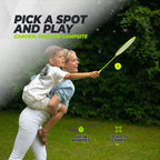 VirtuFit 2-in-1 tragbares Badminton- und Tennisset - inklusive Koffer und Schläger