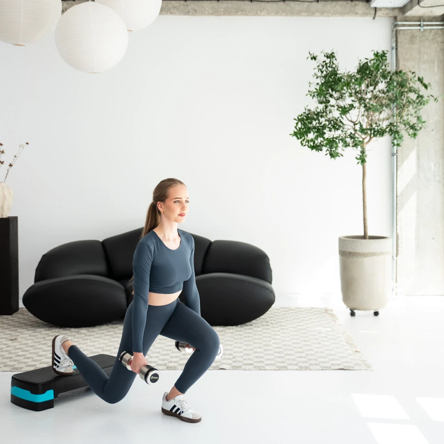 HMS Fitness Aerobic Step - Zwart/Blauw - Afbeelding 7