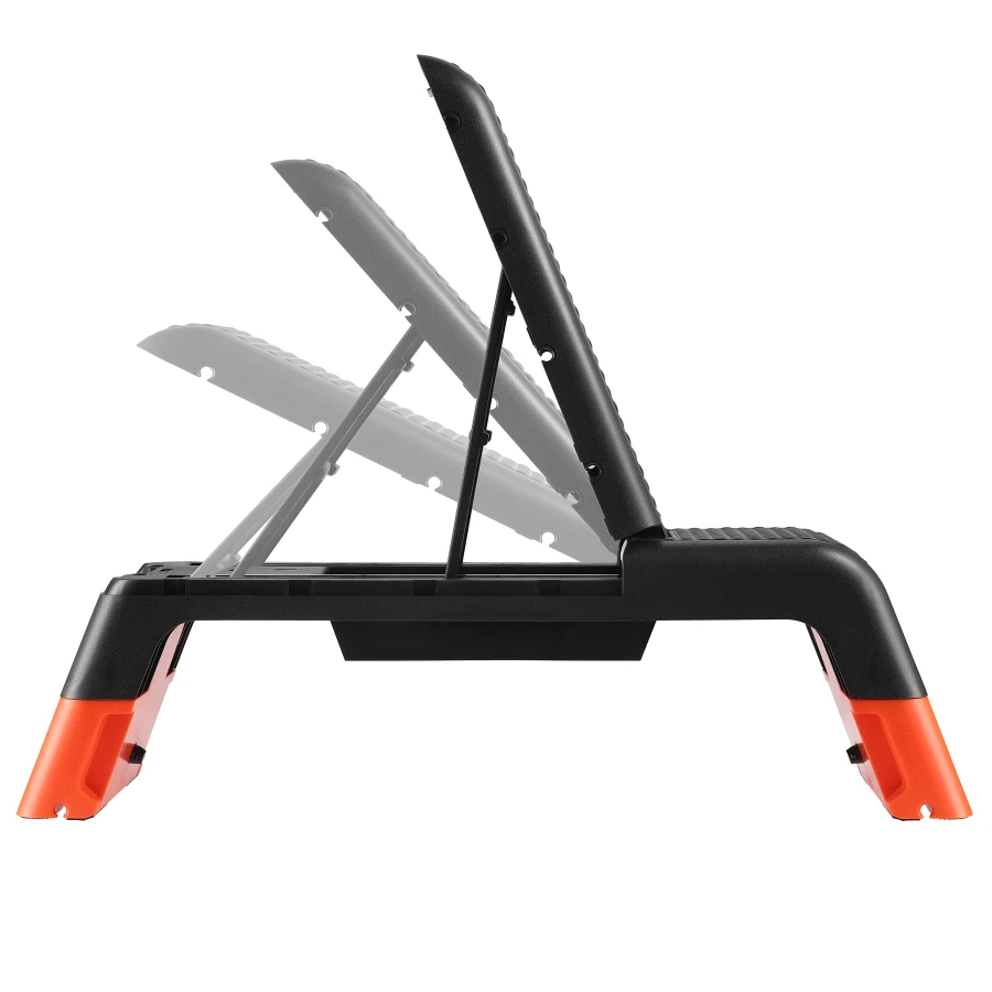 HMS Fitness Verstelbare Fitness Step Pro - Aerobic Stepper - Zwart/Oranje - Afbeelding 5