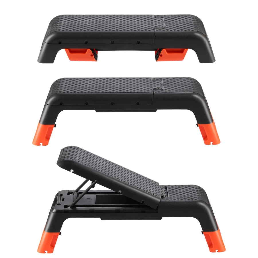 HMS Fitness Verstelbare Fitness Step Pro - Aerobic Stepper - Zwart/Oranje - Afbeelding 9