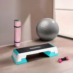 HMS Fitness Premium Aerobic Step - Wit/Blauw - In gebruik