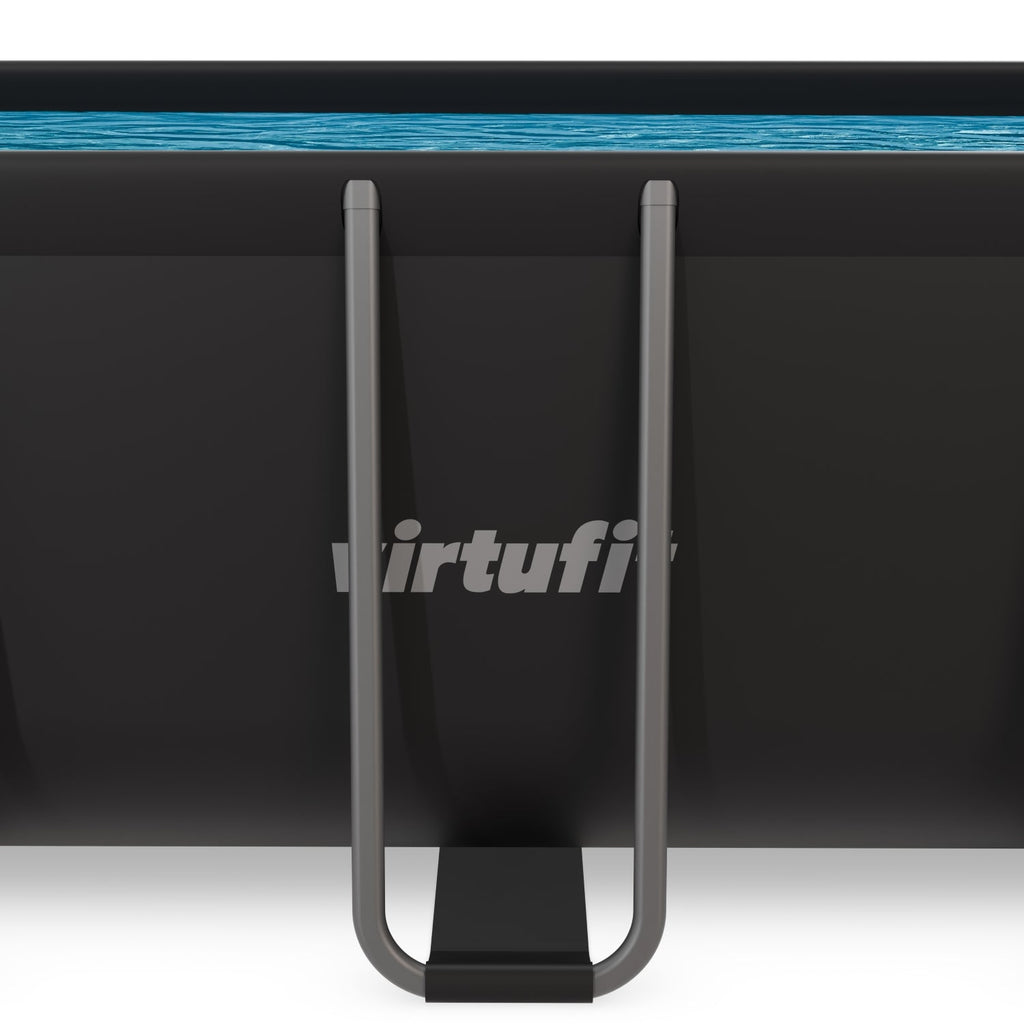 VirtuFit Rechthoekig Zwembad 400 x 200 x 122 cm - Antraciet - Inclusief Filterpomp - Afbeelding 14
