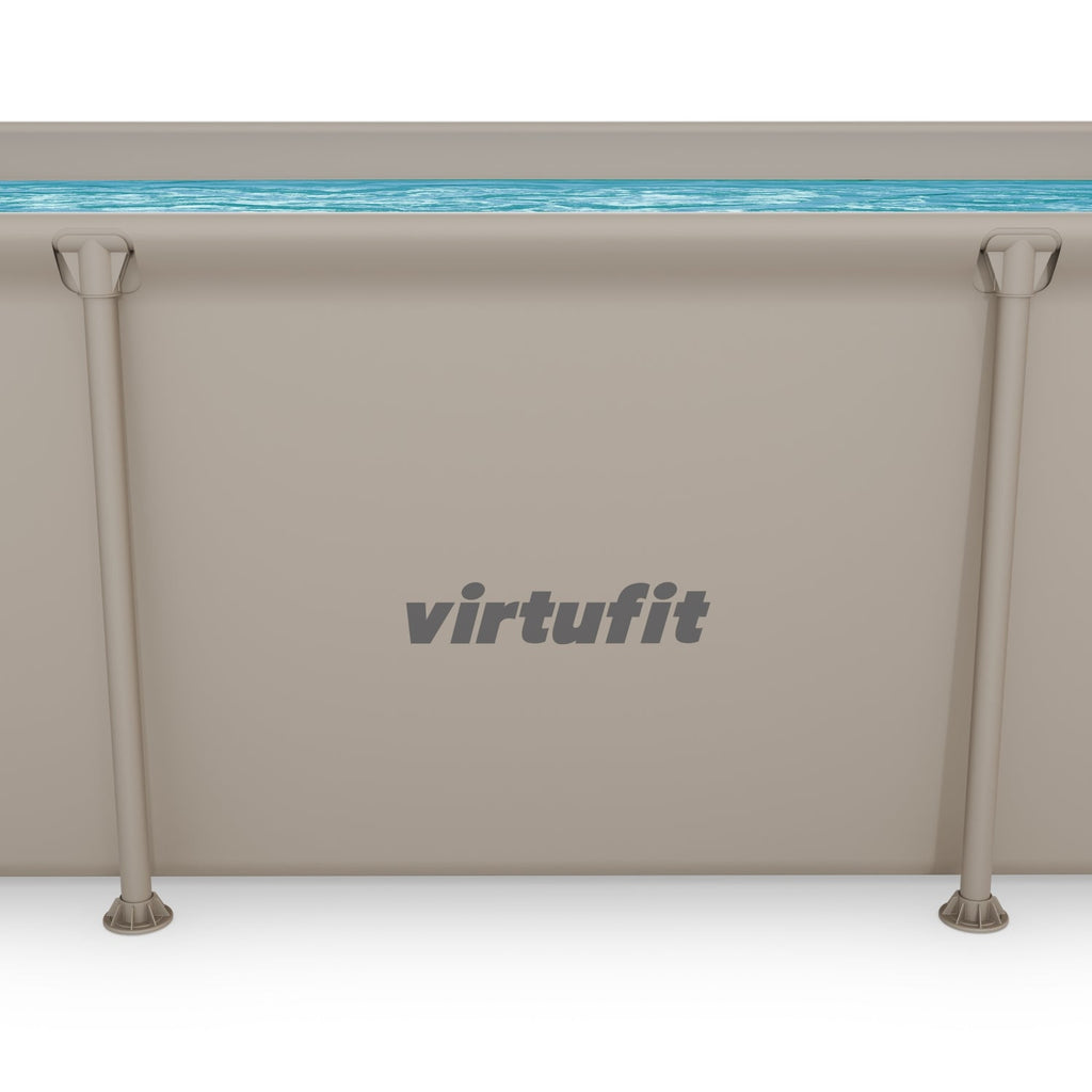 VirtuFit Rechthoekig Zwembad - 260 x 180 x 66 cm - Beige - Afbeelding 10