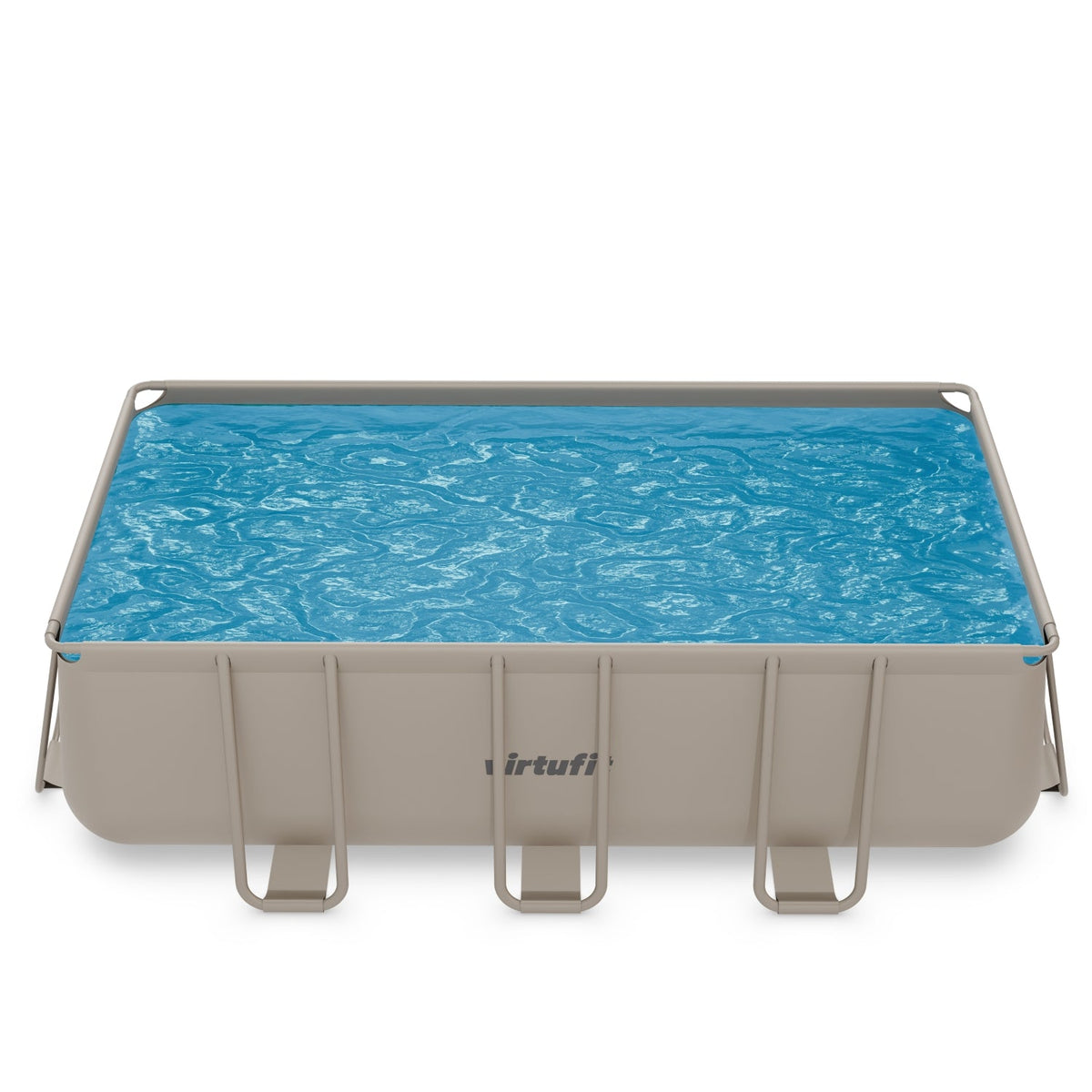 VirtuFit Rechthoekig Zwembad 400 x 200 x 122 cm - Beige - Inclusief Filterpomp - Afbeelding 11