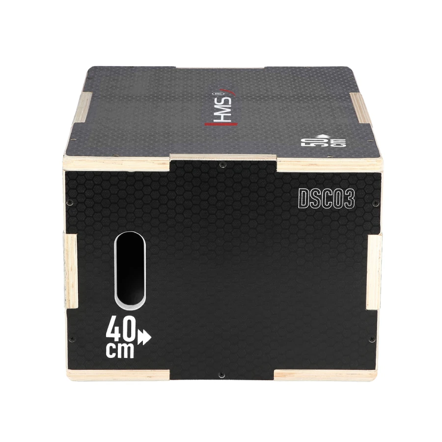 HMS Fitness Plyobox Hout - 50 x 40 x 30 cm - Zwart - In gebruik