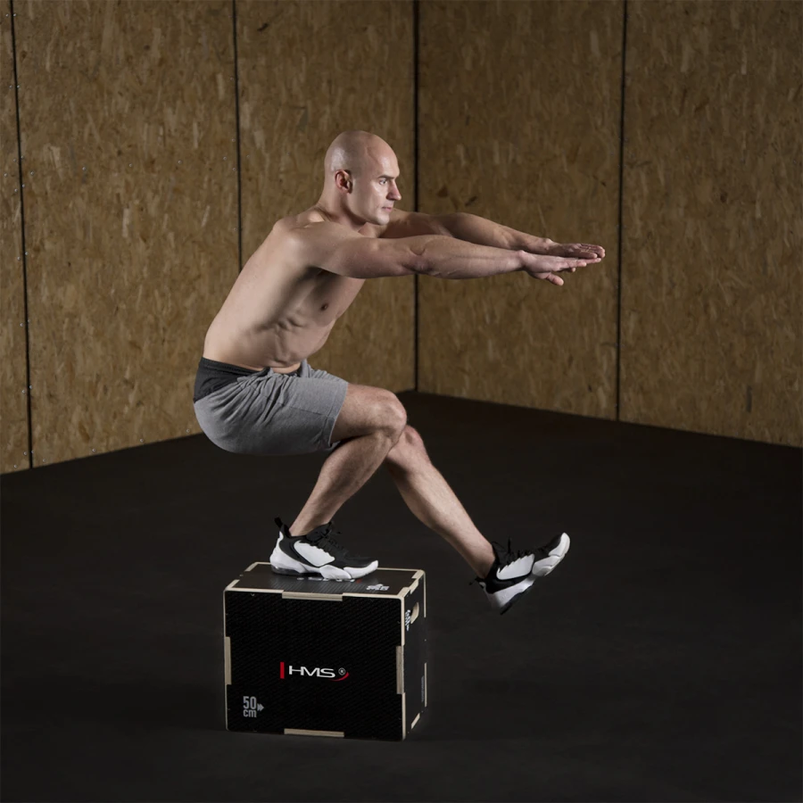 HMS Fitness Plyobox Hout - 50 x 40 x 30 cm - Zwart - Afbeelding 10
