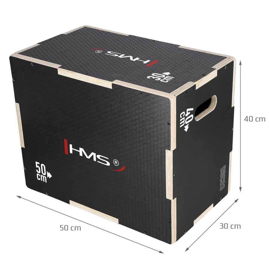 HMS Fitness Plyobox Hout - 50 x 40 x 30 cm - Zwart - Afbeelding 13