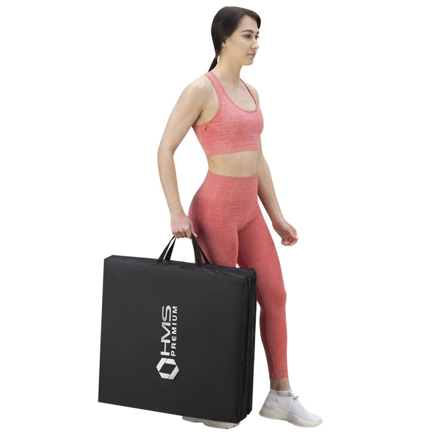 HMS Premium Opvouwbare Fitness Mat - Zwart - Afbeelding 5