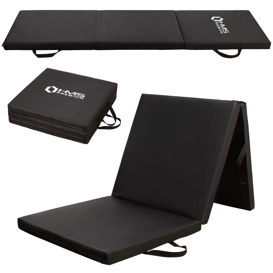HMS Premium Opvouwbare Fitness Mat - Zwart - Afbeelding 14