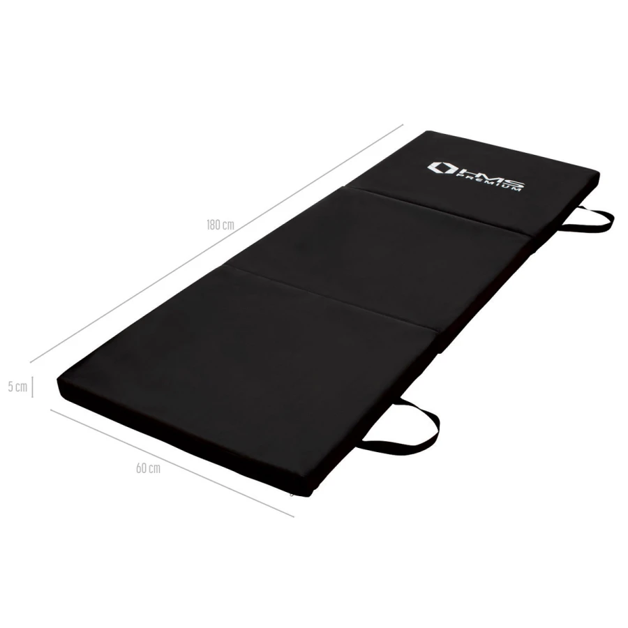 HMS Premium Opvouwbare Fitness Mat - Zwart - Afbeelding 15