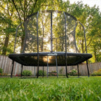 VirtuFit Premium Rechthoekige Trampoline met Veiligheidsnet - Zwart - 183 x 274 cm - Gratis trap - In gebruik