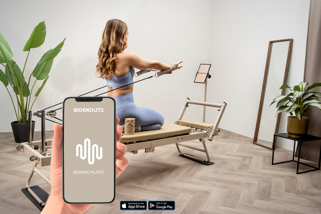 Mewave Pilates Reformer Pro Complete Set - Beige - Afbeelding 8