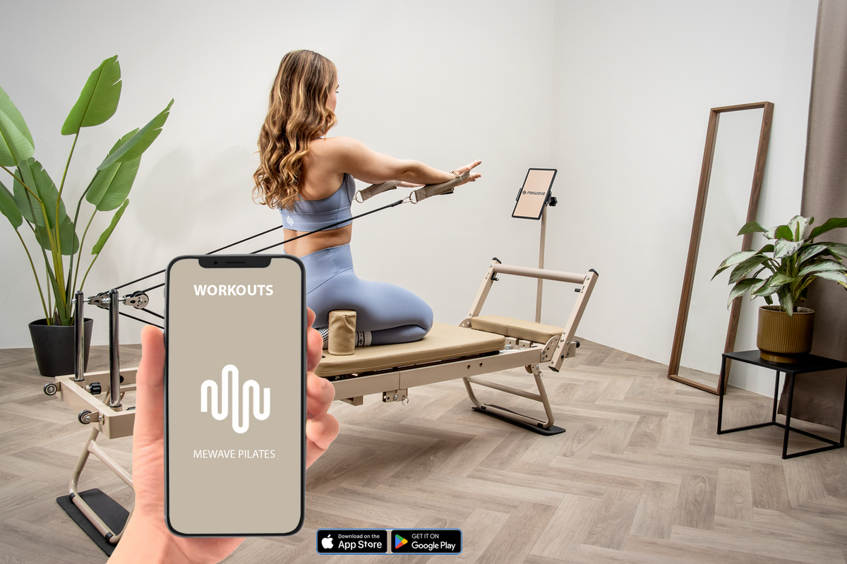 Mewave Pilates Reformer Pro Complete Set - Beige - Afbeelding 8