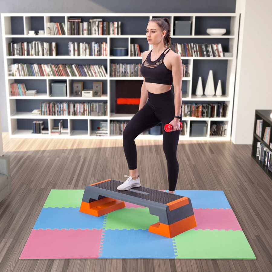 One Fitness Puzzelmat - Set van 9 - 10 mm - Multi - Afbeelding 10
