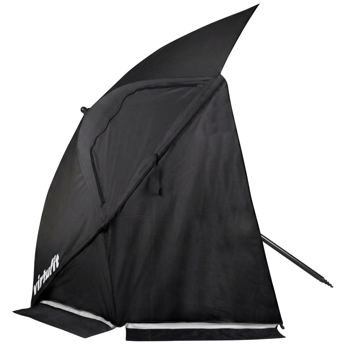 VirtuFit Strandparasol Premium - Windscherm - Strandtent - 200 cm - Zwart - Afbeelding 5