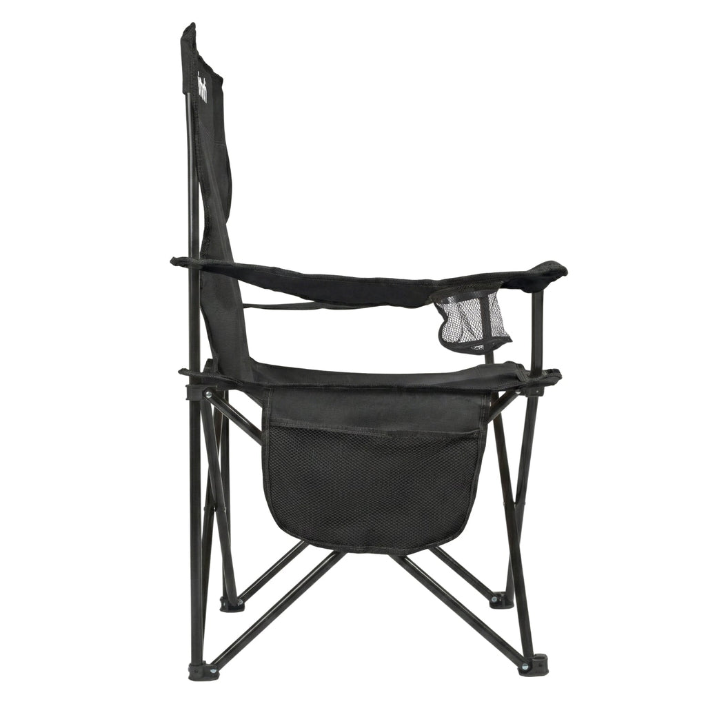 VirtuFit Opvouwbare Camping Stoel - Strandstoel - Zwart - Afbeelding 6