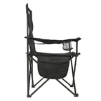 VirtuFit Opvouwbare Camping Stoel - Strandstoel - Zwart - Afbeelding 6