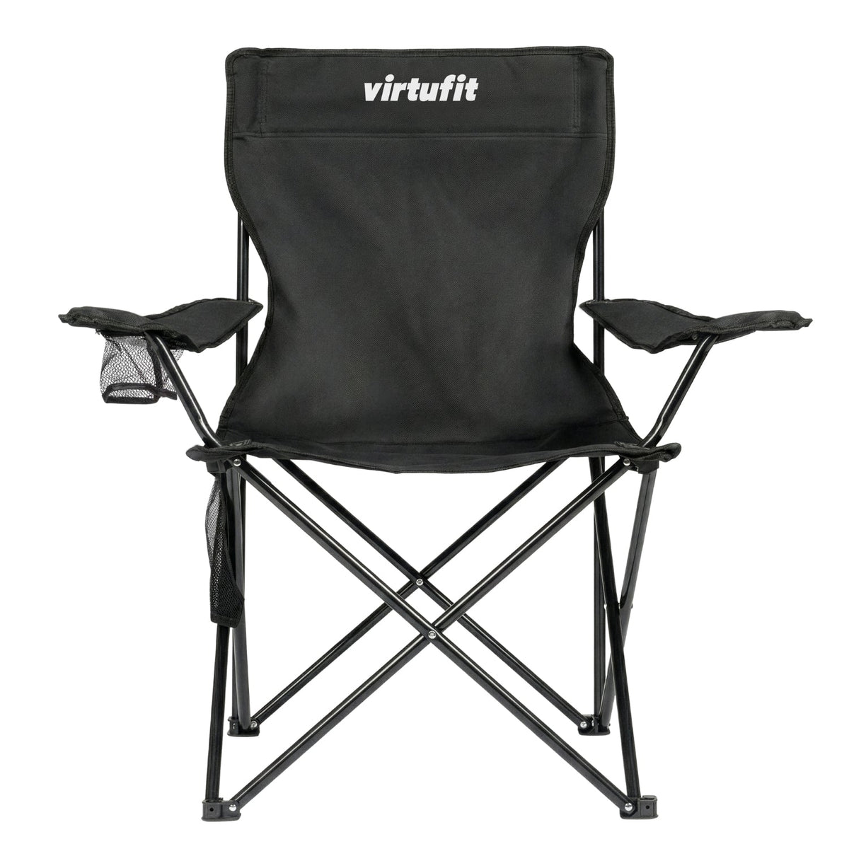 VirtuFit Opvouwbare Camping Stoel - Strandstoel - Zwart - Afbeelding 7