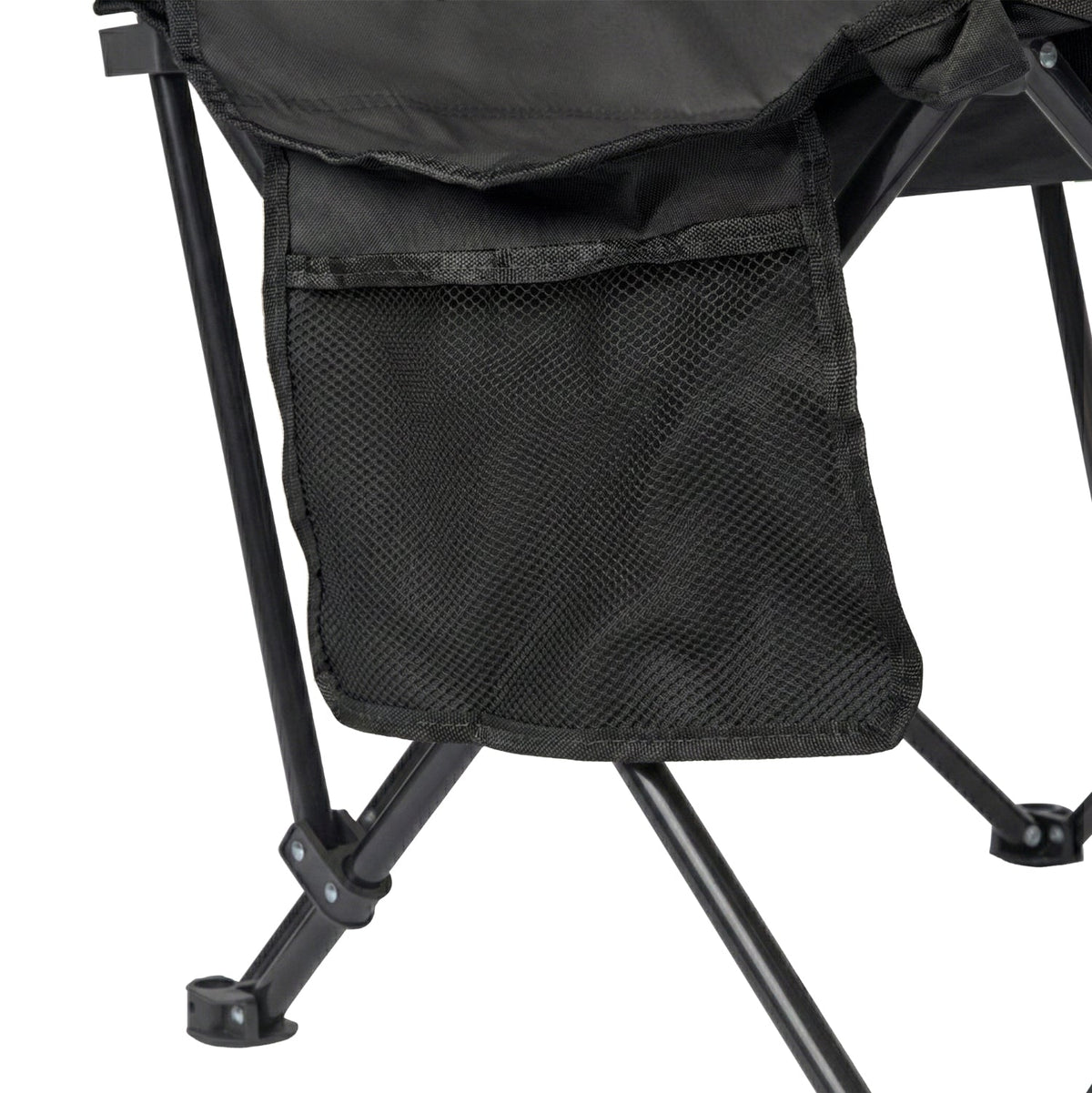 VirtuFit Campingstoel opvouwbaar met voetsteun - Strandstoel - Zwart - Afbeelding 11