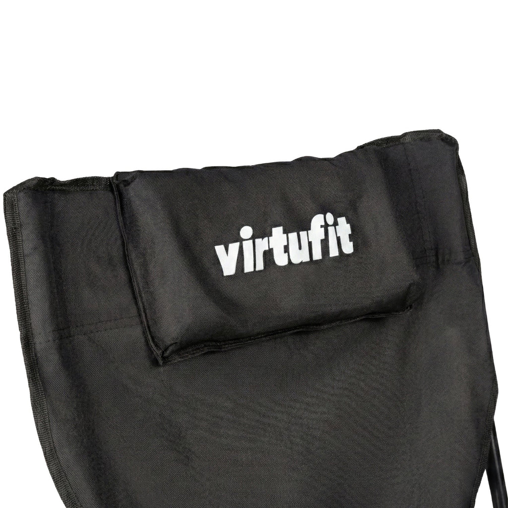 VirtuFit Campingstoel opvouwbaar met voetsteun - Strandstoel - Zwart - Afbeelding 12