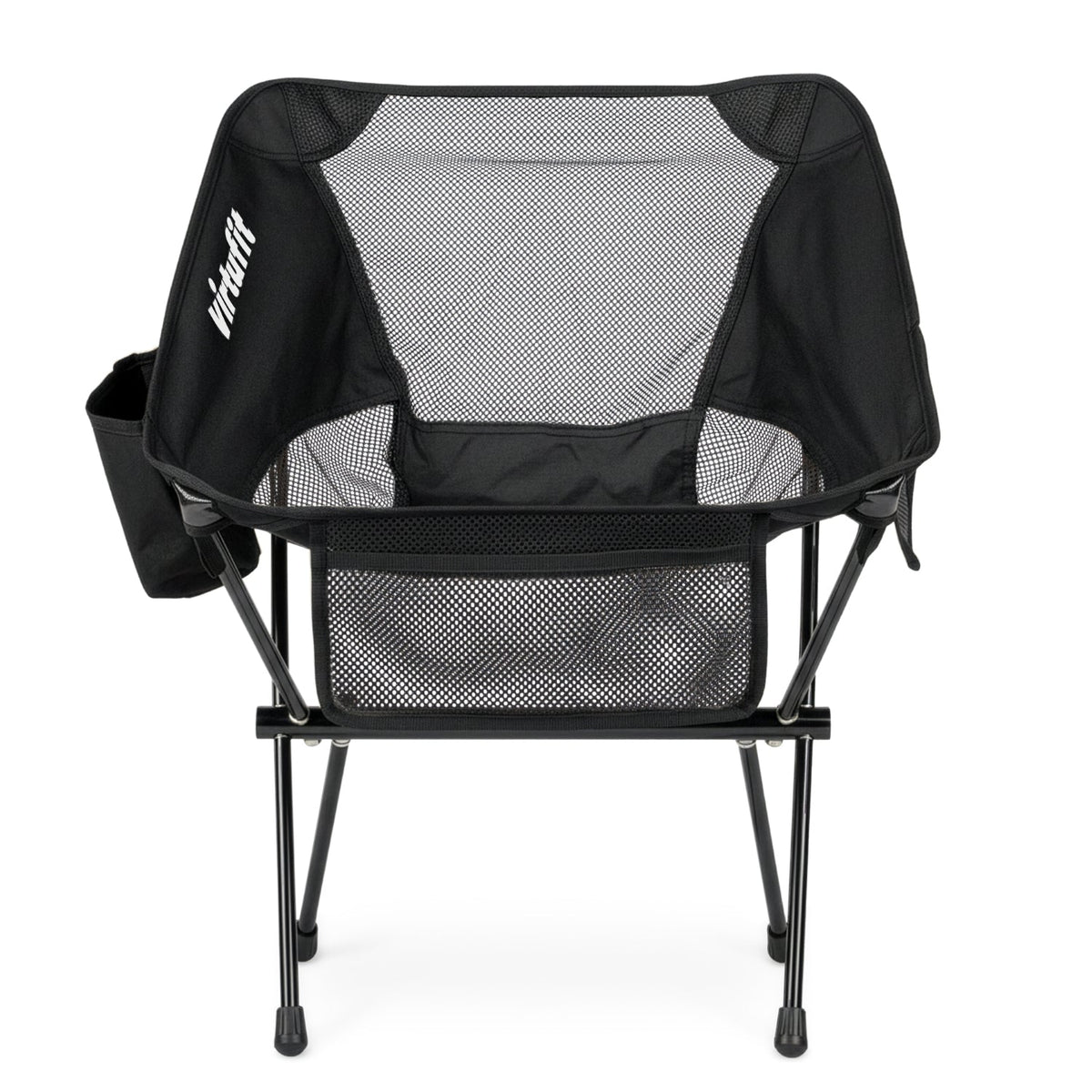 VirtuFit Camping Stoel Compact - Strandstoel - Opvouwbaar - Zwart - Afbeelding 7