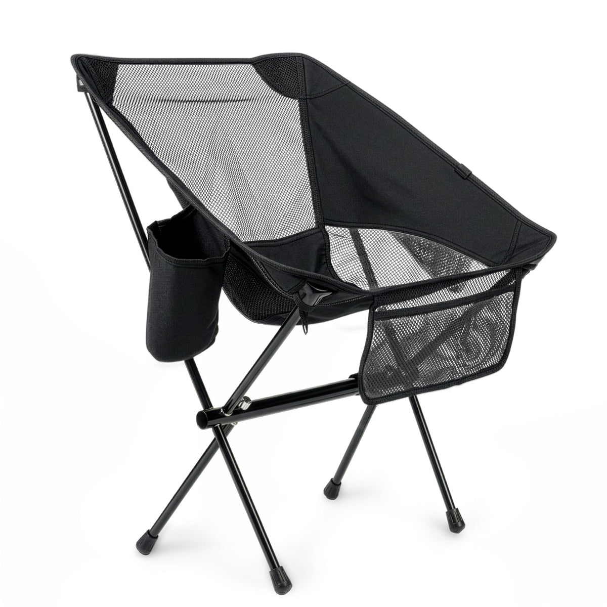 VirtuFit Camping Stoel Compact - Strandstoel - Opvouwbaar - Zwart - Afbeelding 8