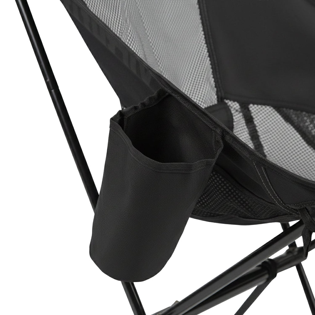 VirtuFit Camping Stoel Compact - Strandstoel - Opvouwbaar - Zwart - Afbeelding 9