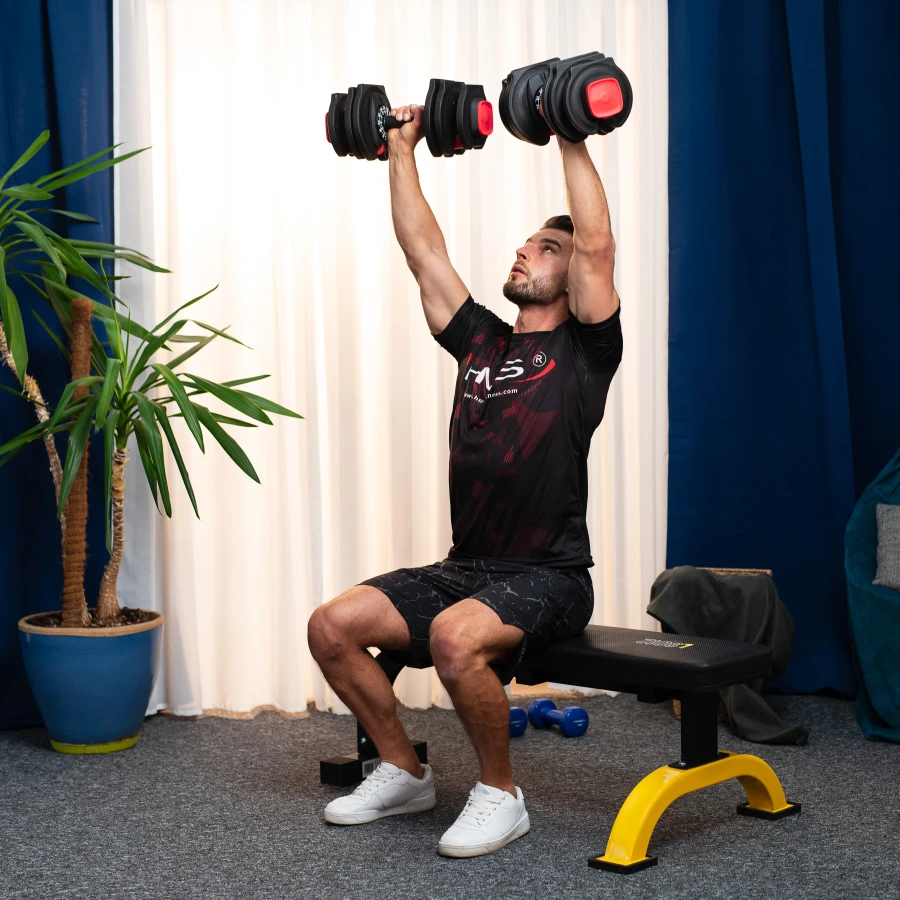 HMS 3-in-1 Verstelbare Dumbbell Set - 43,5 kg - Afbeelding 8