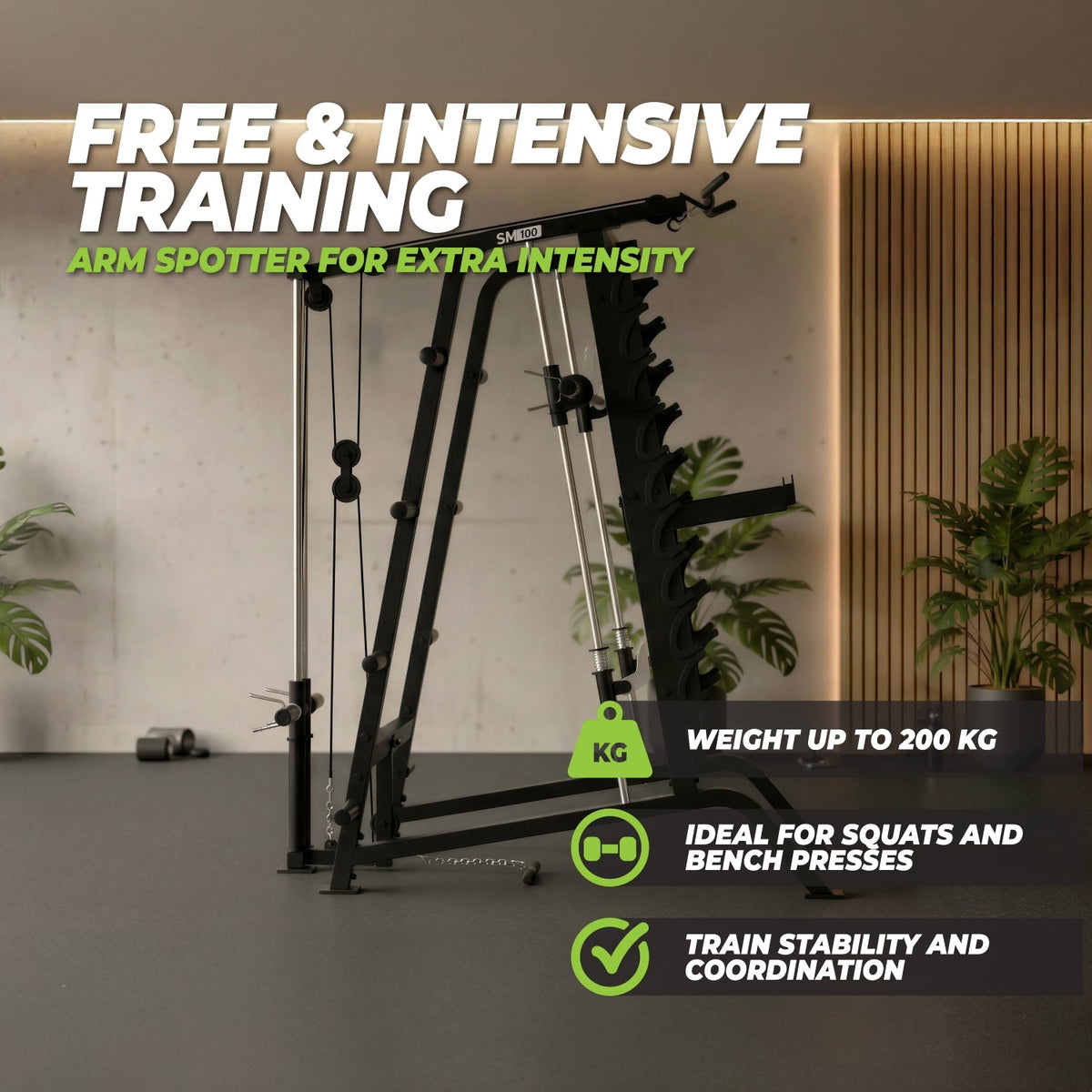 VirtuFit SM100 Smith Machine - Inclusief Pulley Station - Krachtstation - Afbeelding 6