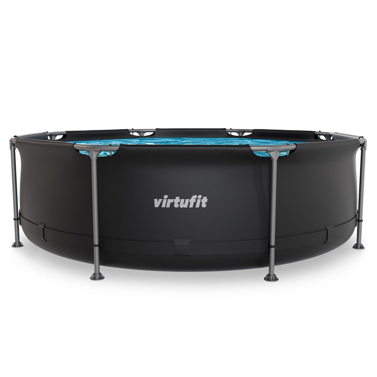 VirtuFit Rond Zwembad Ø244x 76 cm - Antraciet - Compleet pakket - Afbeelding 6