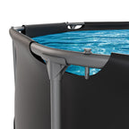 VirtuFit Rond Zwembad Ø244x 76 cm - Antraciet - Compleet pakket - Afbeelding 7