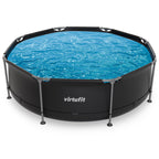 VirtuFit Rond Zwembad Ø244x 76 cm - Antraciet - Compleet pakket - Afbeelding 9