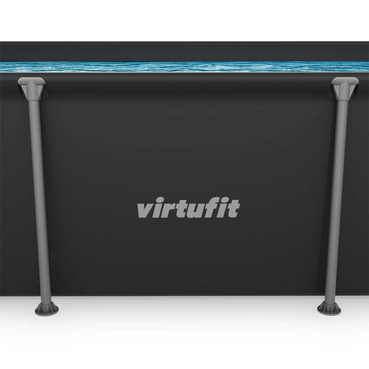 VirtuFit Rechthoekig Zwembad - 260 x 180 x 66 cm - Antraciet - Compleet Pakket - Afbeelding 7