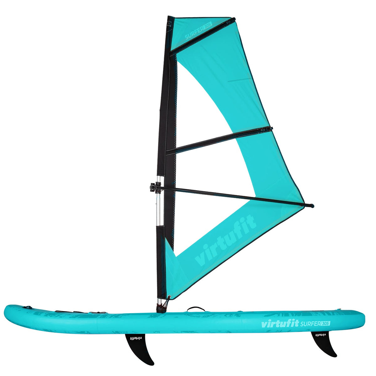 Virtufit Supboard Surfer 305 - Turquoise - Inclusief Windzeil en accessoires - Afbeelding 11