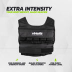 VirtuFit Verstellbares Gewichtsweste Pro - 10 kg - Schwarz